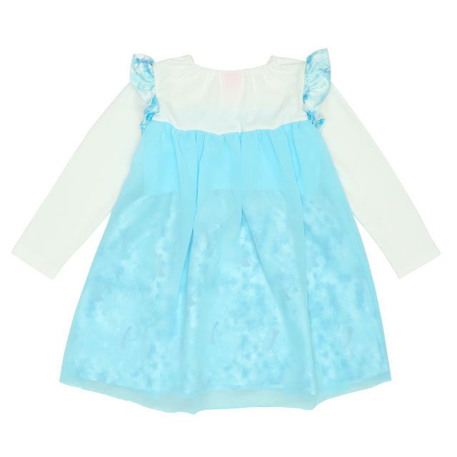 【ベビードール】エルサ なりきるワンピース 8724K / ベビーサイズ キッズ 長袖 ワンピ スカート フリル チュール シフォン 仮装 コスチューム コスプレ プリンセス お姫様 ガーリー