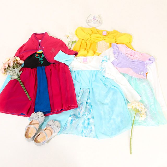 【ベビードール】エルサ なりきるワンピース 8724K / ベビーサイズ キッズ 長袖 ワンピ スカート フリル チュール シフォン 仮装 コスチューム コスプレ プリンセス お姫様 ガーリー