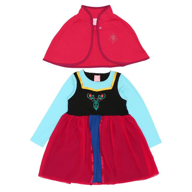 【ベビードール】アナ なりきるワンピース 8724K / ベビーサイズ キッズ 長袖 ワンピ スカート 仮装 コスチューム コスプレ プリンセス お姫様 ガーリー