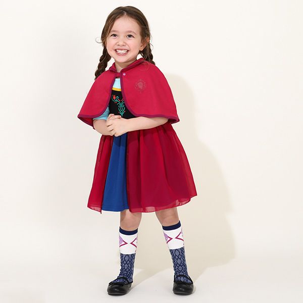 【ベビードール】アナ なりきるワンピース 8724K / ベビーサイズ キッズ 長袖 ワンピ スカート 仮装 コスチューム コスプレ プリンセス お姫様 ガーリー