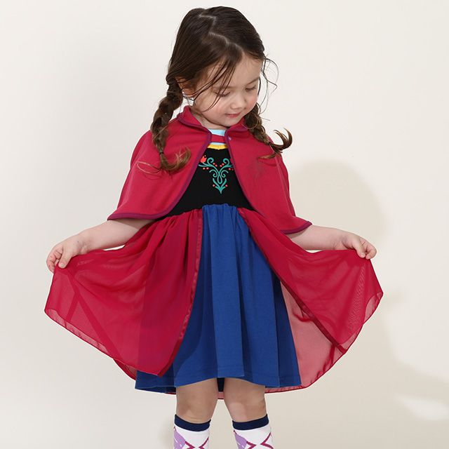 【ベビードール】アナ なりきるワンピース 8724K / ベビーサイズ キッズ 長袖 ワンピ スカート 仮装 コスチューム コスプレ プリンセス お姫様 ガーリー