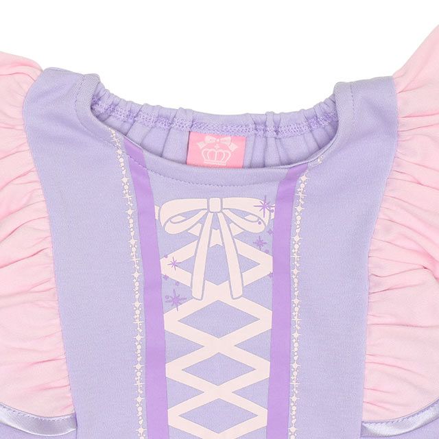 【ベビードール】ラプンツェル なりきるワンピース 8724K / ベビーサイズ キッズ 長袖 ワンピ スカート フリル チュール 仮装 コスチューム コスプレ プリンセス お姫様 ガーリー