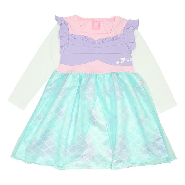 【ベビードール】アリエル なりきるワンピース 8724K / ベビーサイズ キッズ 長袖 ワンピ スカート 仮装 コスチューム コスプレ プリンセス お姫様 ガーリー