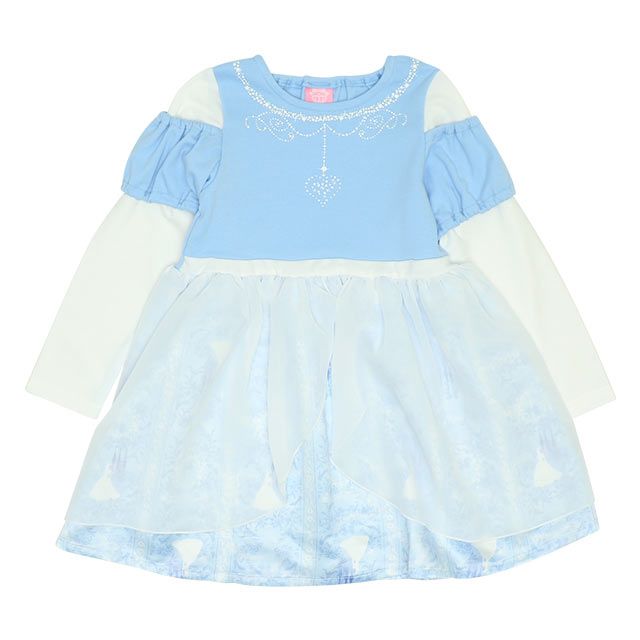 【ベビードール】シンデレラ なりきるワンピース 8724K / ベビーサイズ キッズ 長袖 ワンピ スカート 仮装 コスチューム コスプレ プリンセス お姫様 ガーリー