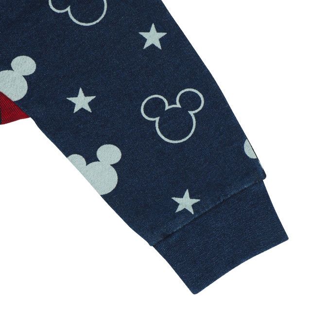 【ベビードール】ミッキー ディズニー チェック切替総柄モンキーパンツ 8735B