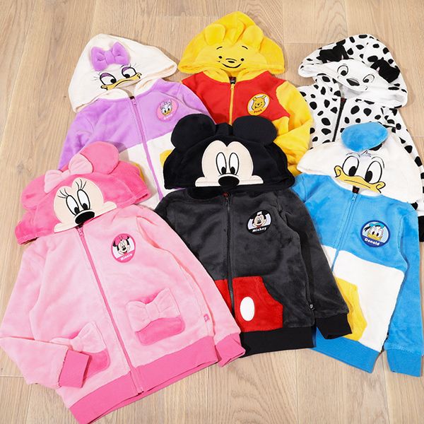 【ベビードール】ミニー なりきるジップパーカー 8818K / ベビーサイズ キッズ トップス 長袖 パーカー シャギーボア素材 あったか 秋冬 仮装 コスチューム コスプレ
