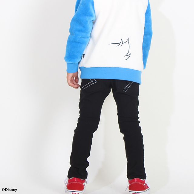 【ベビードール】ドナルド なりきるジップパーカー 8818K / ベビーサイズ キッズ トップス 長袖 パーカー シャギーボア素材 あったか 秋冬 仮装 コスチューム コスプレ