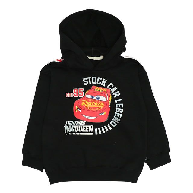 【ベビードール】カーズ ラインパーカー 8867K / ベビーサイズ キッズ トップス 長袖 裏起毛 あったか 秋冬 ライトニング・マックィーン