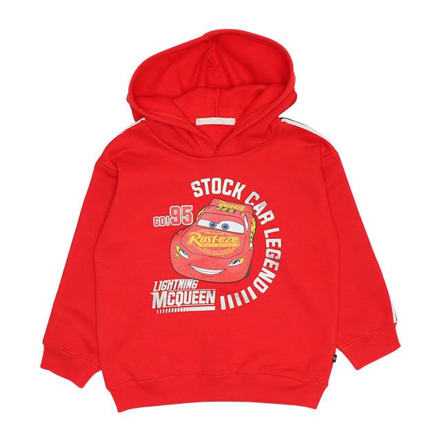 【ベビードール】カーズ ラインパーカー 8867K / ベビーサイズ キッズ トップス 長袖 裏起毛 あったか 秋冬 ライトニング・マックィーン