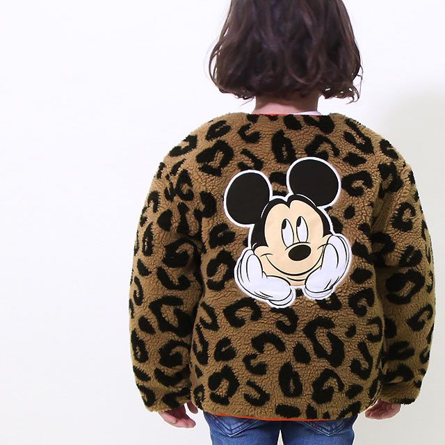 【ベビードール】ミッキー ディズニー ヒョウボア中綿アウター 8976K