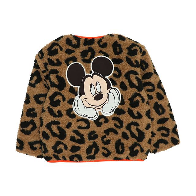 【ベビードール】ミッキー ディズニー ヒョウボア中綿アウター 8976K