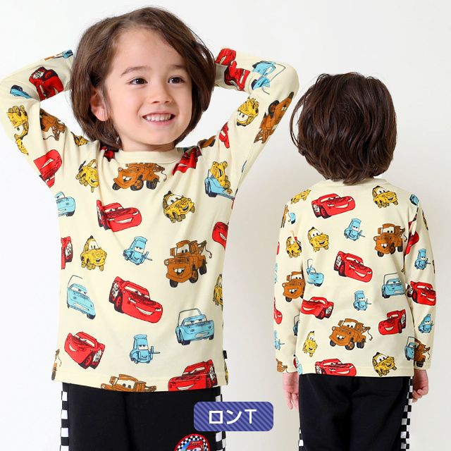 【ベビードール】ライトニング・マックィーン メーター カーズ 総柄ロンT 9019K
