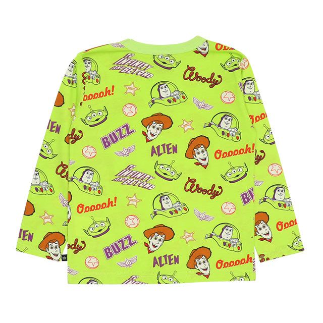 【ベビードール】トイ・ストーリー 総柄ロンT 9022K / キッズ トップス 長袖 天竺素材 ウッディ バズ・ライトイヤー リトルグリーンメン