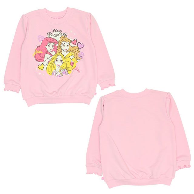 【ベビードール】プリンセス / プリントトレーナー 9024K / ベル ラプンツェル アリエル キッズ トップス 長袖 ガーリー 春秋冬