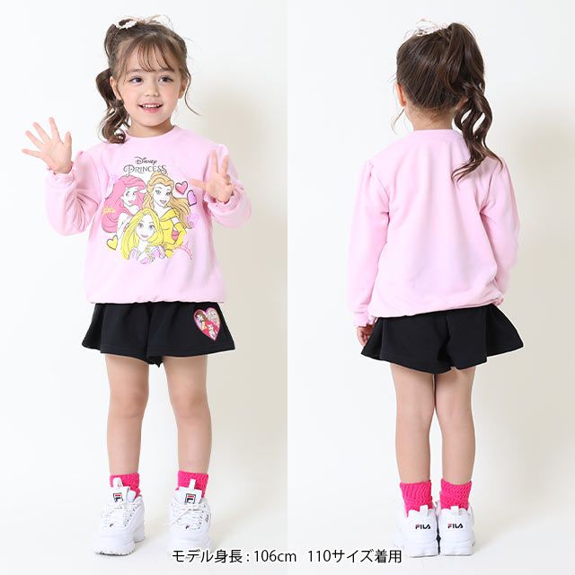 【ベビードール】プリンセス / プリントトレーナー 9024K / ベル ラプンツェル アリエル キッズ トップス 長袖 ガーリー 春秋冬