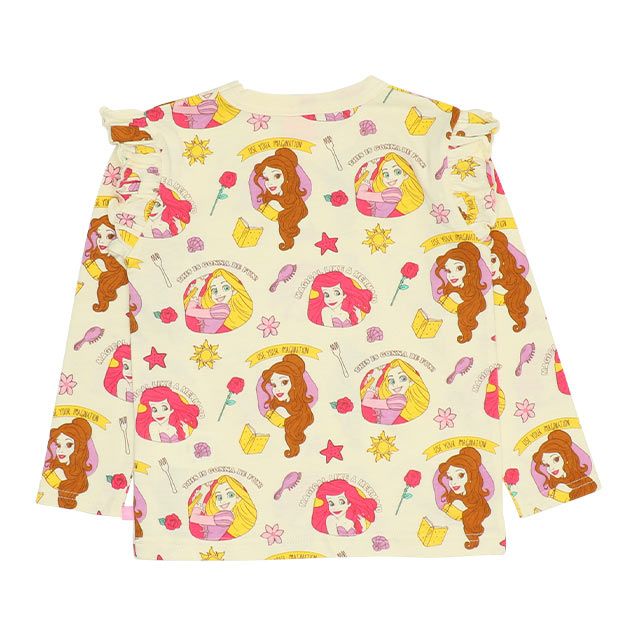 【ベビードール】ベル ラプンツェル アリエル プリンセス 総柄肩フリルロンT 9025K