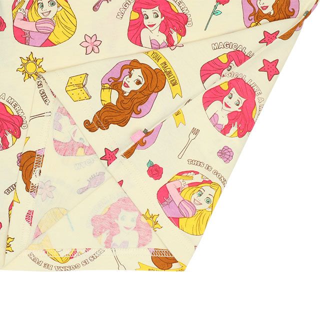 【ベビードール】ベル ラプンツェル アリエル プリンセス 総柄肩フリルロンT 9025K