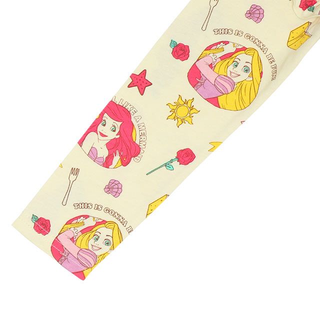 【ベビードール】ベル ラプンツェル アリエル プリンセス 総柄肩フリルロンT 9025K