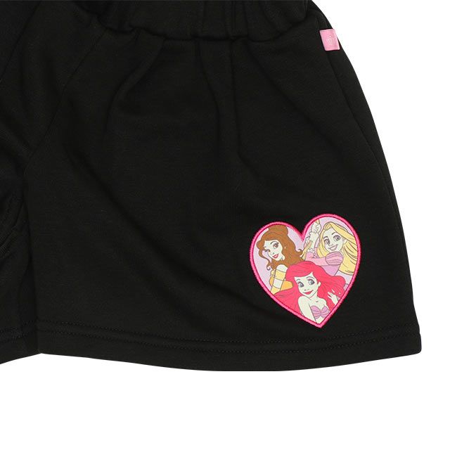 【ベビードール】プリンセス / ワッペンショートパンツ 9026K / ベル ラプンツェル アリエル キッズ ボトム 短パン ショーパン キュロット スウェット素材 楽ちん ガーリー