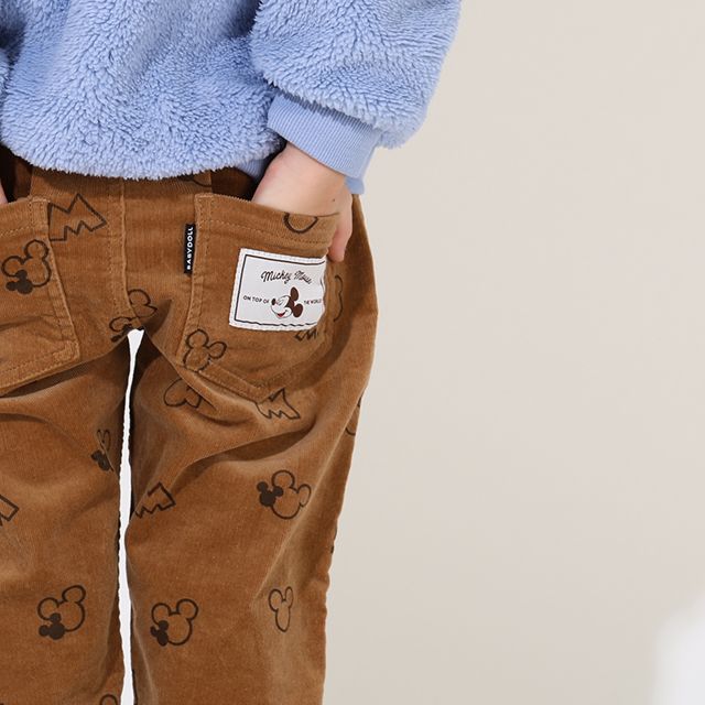【ベビードール】ミッキー ディズニー コーデュロイロングパンツ 9048K