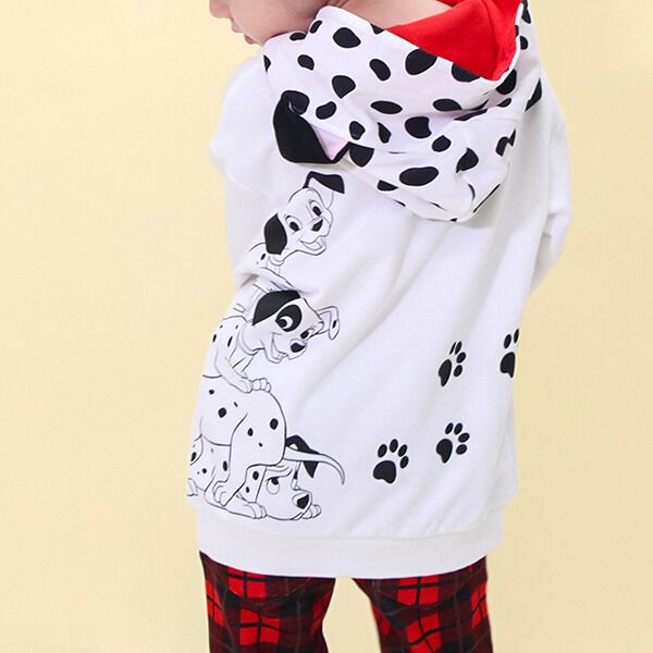 【ベビードール】１０１匹わんちゃん 親子お揃い 耳付きキャラクターパーカー 9050K / ベビーサイズ キッズ リンクコーデ ペアルック 親子コーデ トップス 長袖 耳付きフード 仮装 コスチューム コスプレ