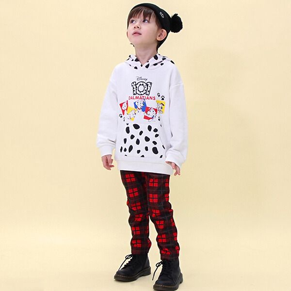 【ベビードール】１０１匹わんちゃん 親子お揃い 耳付きキャラクターパーカー 9050K / ベビーサイズ キッズ リンクコーデ ペアルック 親子コーデ トップス 長袖 耳付きフード 仮装 コスチューム コスプレ