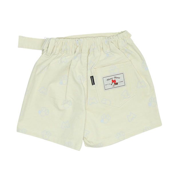 【ベビードール】ミニー スカート風コーデュロイショートパンツ 9051K / ベビーサイズ キッズ ボトムス 短パン ショーパン ウエスト後部分ゴム 調整ベルト ベルトループ ガールズコーデ ガーリー