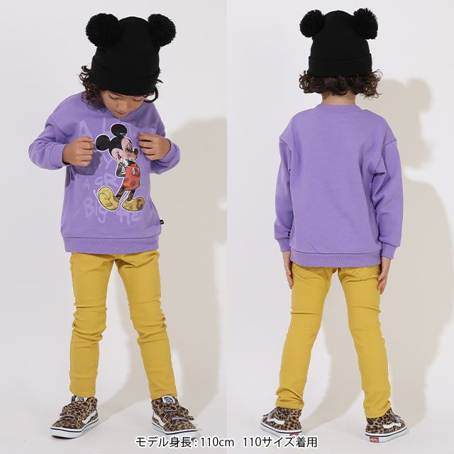【ベビードール】ミッキー 親子お揃い レンチキュラートレーナー 9054K / 見る角度で柄が変わる ベビーサイズ キッズ リンクコーデ ペアルック 親子コーデ トップス 長袖 トレーナー