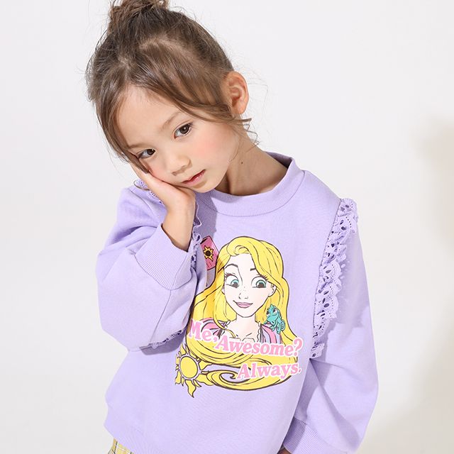 【ベビードール】ラプンツェル ディズニー プリンセス フリル裏起毛トレーナー 9097K