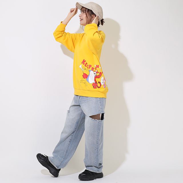 【ベビードール】プーと仲間たち 親子お揃い つながる集合トレーナー 9108A