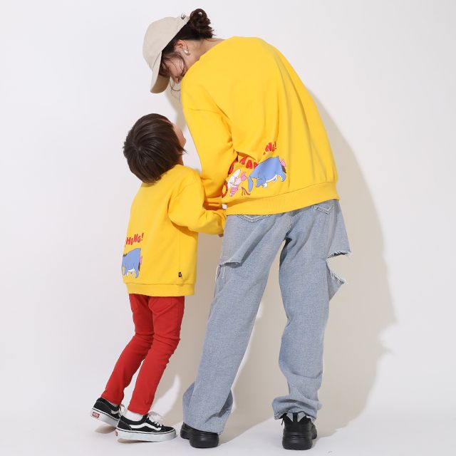 【ベビードール】プーと仲間たち 親子お揃い つながる集合トレーナー 9108A