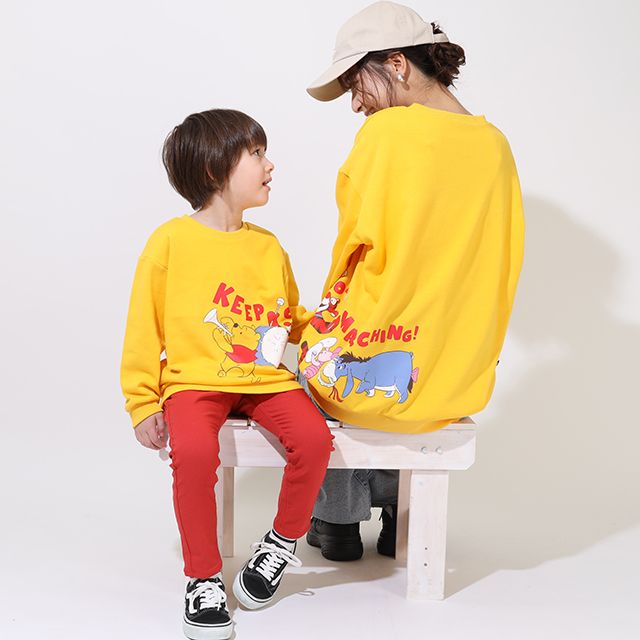 【ベビードール】プーと仲間たち 親子お揃い つながる集合トレーナー 9108A