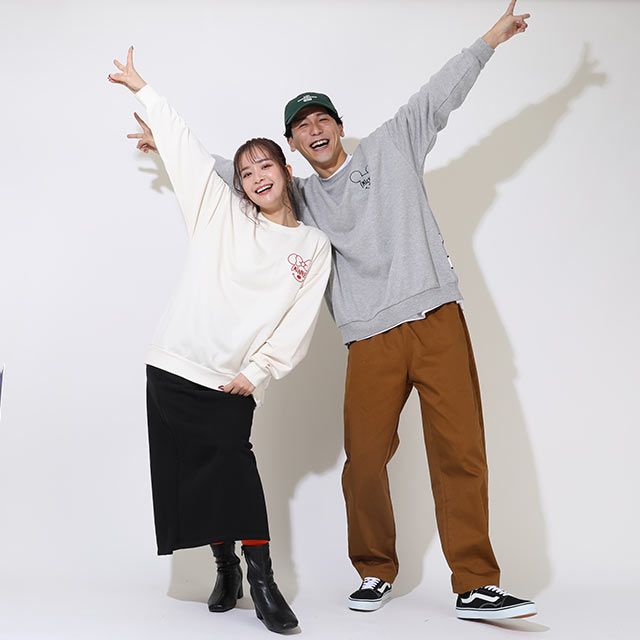 【ベビードール】ミッキー 親子お揃い つながるトレーナー 9109A