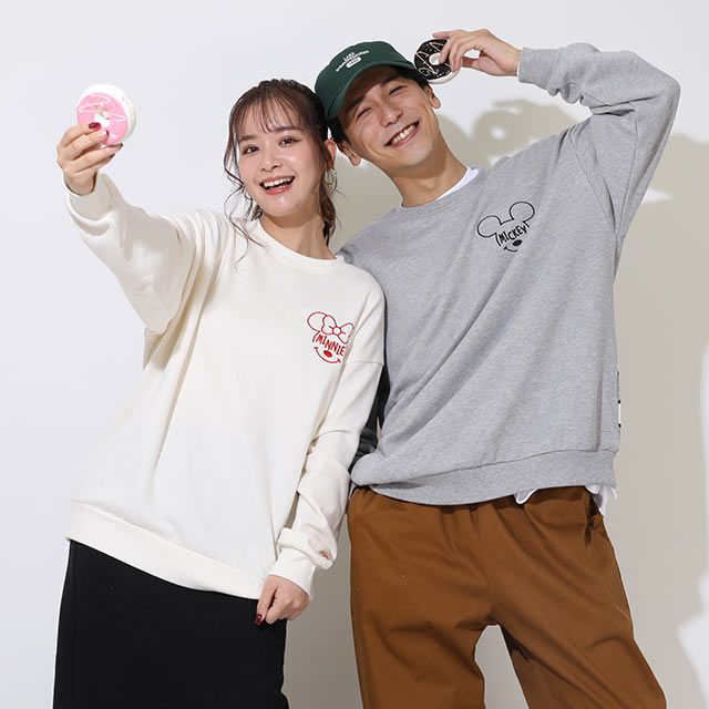 【ベビードール】ミッキー 親子お揃い つながるトレーナー 9109A