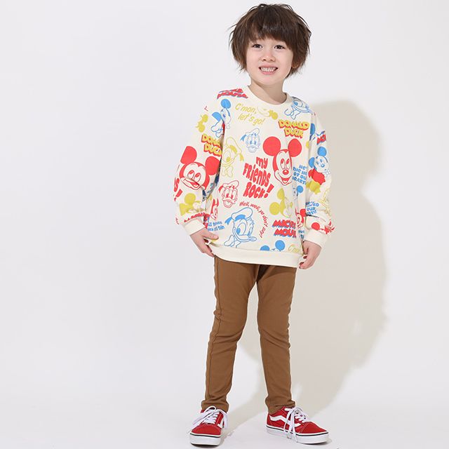 【ベビードール】ミッキーフレンズ 親子お揃い 総柄トレーナー 9110K