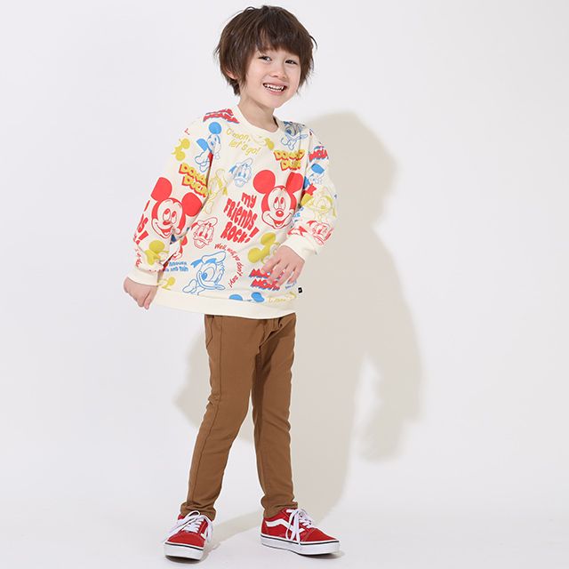 【ベビードール】ミッキーフレンズ 親子お揃い 総柄トレーナー 9110K