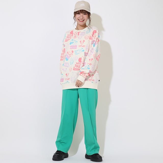 【ベビードール】ミニーフレンズ 親子お揃い 総柄トレーナー 9110A