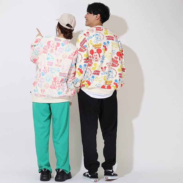 【ベビードール】ミニーフレンズ 親子お揃い 総柄トレーナー 9110A