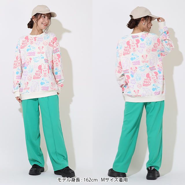 【ベビードール】ミニーフレンズ 親子お揃い 総柄トレーナー 9110A