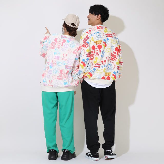 【ベビードール】ミニーフレンズ 親子お揃い 総柄トレーナー 9110A