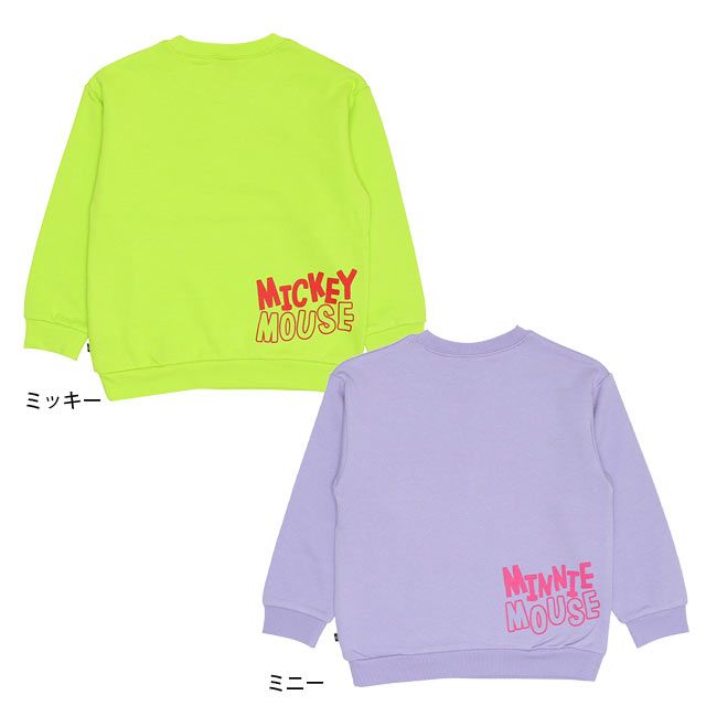 【ベビードール】ミッキー 親子お揃い ラクガキペアトレーナー 9111K / ベビーサイズ キッズ リンクコーデ ペアルック 親子コーデ トップス 長袖 トレーナー