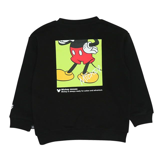 【ベビードール】ミッキー 親子お揃い バックデザインペアトレーナー 9112K / ベビーサイズ キッズ リンクコーデ ペアルック 親子コーデ トップス 長袖 トレーナー