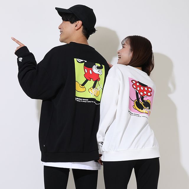 【ベビードール】ミッキー 親子お揃い バックデザインペアトレーナー 9112A