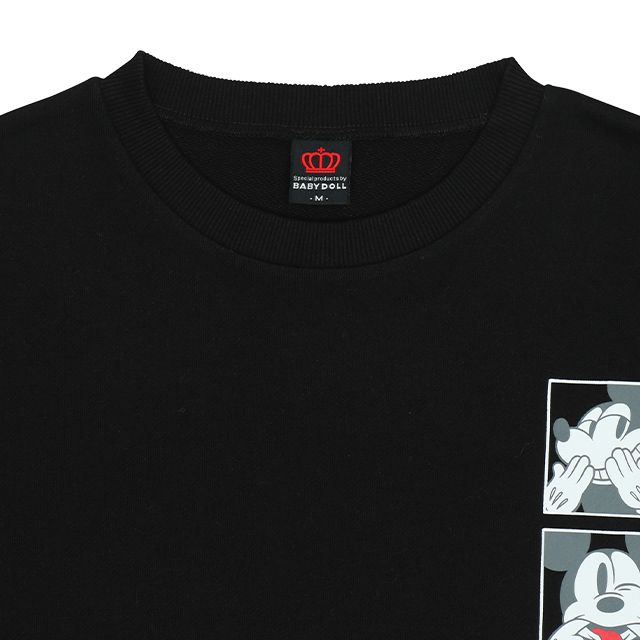 【ベビードール】ミッキー 親子お揃い バックデザインペアトレーナー 9112A