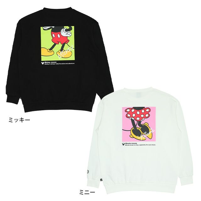 【ベビードール】ミッキー 親子お揃い バックデザインペアトレーナー 9112A