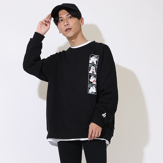 【ベビードール】ミッキー 親子お揃い バックデザインペアトレーナー 9112A