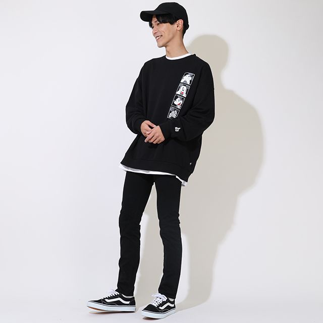 【ベビードール】ミッキー 親子お揃い バックデザインペアトレーナー 9112A