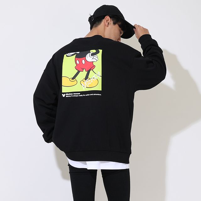 【ベビードール】ミッキー 親子お揃い バックデザインペアトレーナー 9112A