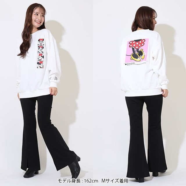 【ベビードール】ミニー 親子お揃い バックデザインペアトレーナー 9112A / 大人 ユニセックス 男女兼用 リンクコーデ ペアルック 親子コーデ トレーナー 長袖