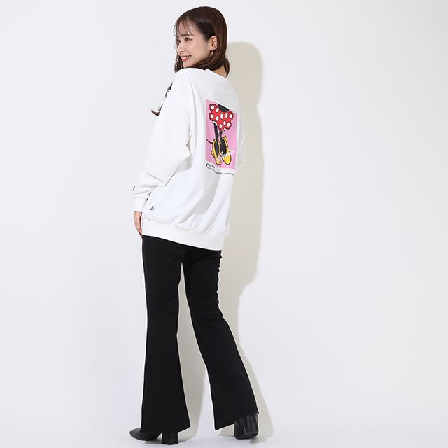 【ベビードール】ミニー 親子お揃い バックデザインペアトレーナー 9112A / 大人 ユニセックス 男女兼用 リンクコーデ ペアルック 親子コーデ トレーナー 長袖